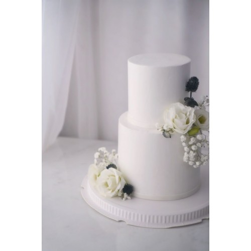 OTC 0522 White Off 2Tiers Theme Cake 