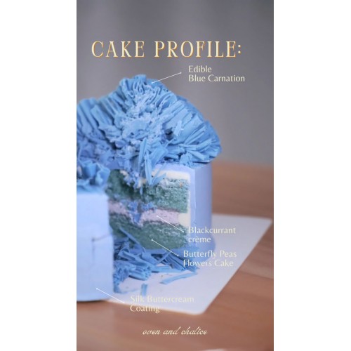 OTC 0432 Blue Carnation Theme Cake (Father’s Day Special)